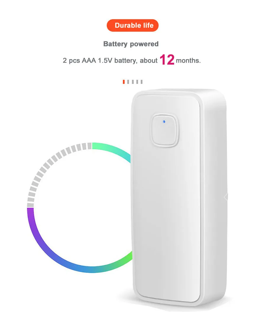 Sasha Smart WiFi Детектори за отваряне / затваряне на врати, прозорци, Senso, приложение Smartlife работи с Google Home Алекса4