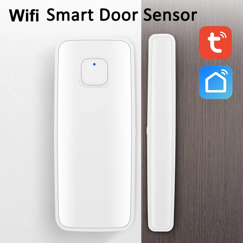 Sasha Smart WiFi Детектори за отваряне / затваряне на врати, прозорци, Senso, приложение Smartlife работи с Google Home Алекса5
