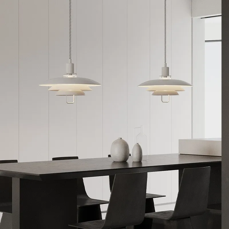Датски скандинавски дизайн, окачена лампа PH E27, Креативна прибиращ полилей за масата за хранене на остров Китчен, бар-часова рецепция3