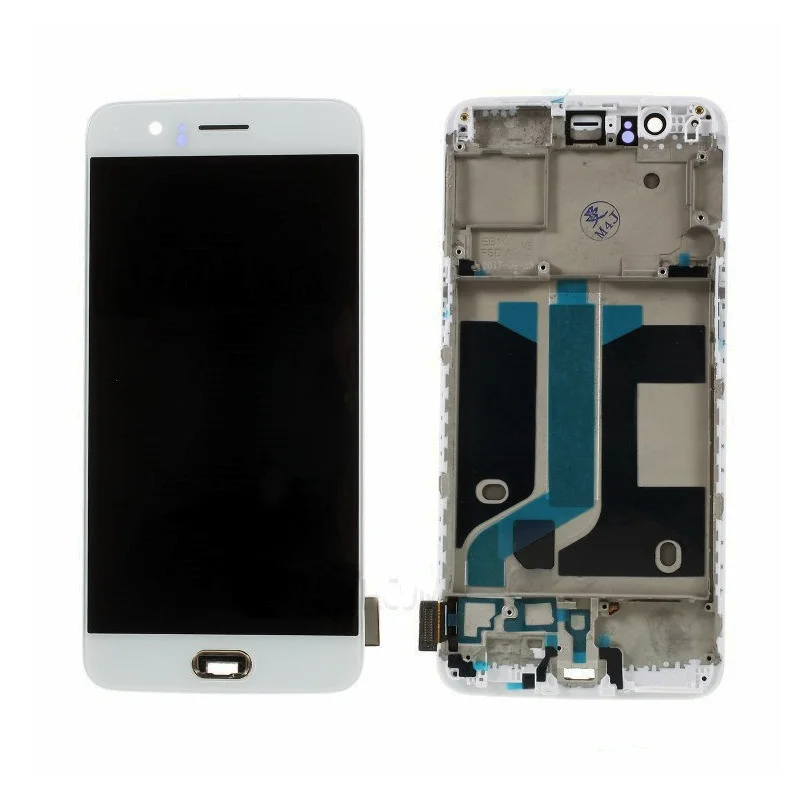 OEM оригинална за OnePlus 5 с LCD дисплей и цифрово чрез докосване на екрана в събирането на заместител на рамката - Черен, бял1