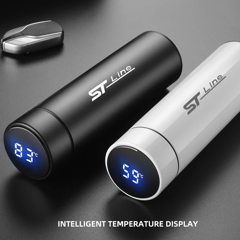 цифров термос обем 500 мл за FORD STline, интелигентен температурен дисплей, бутилка за вода, термос за запазване на топлината1