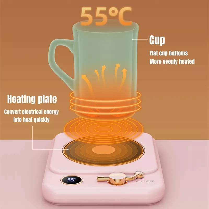 Чаша с топъл, кана за чай, Електрически нагревател, нагревател кафе чаши, поставка за подгряване на марс, настолна поставка с постоянна температура, 3 настройки кутия за дома3