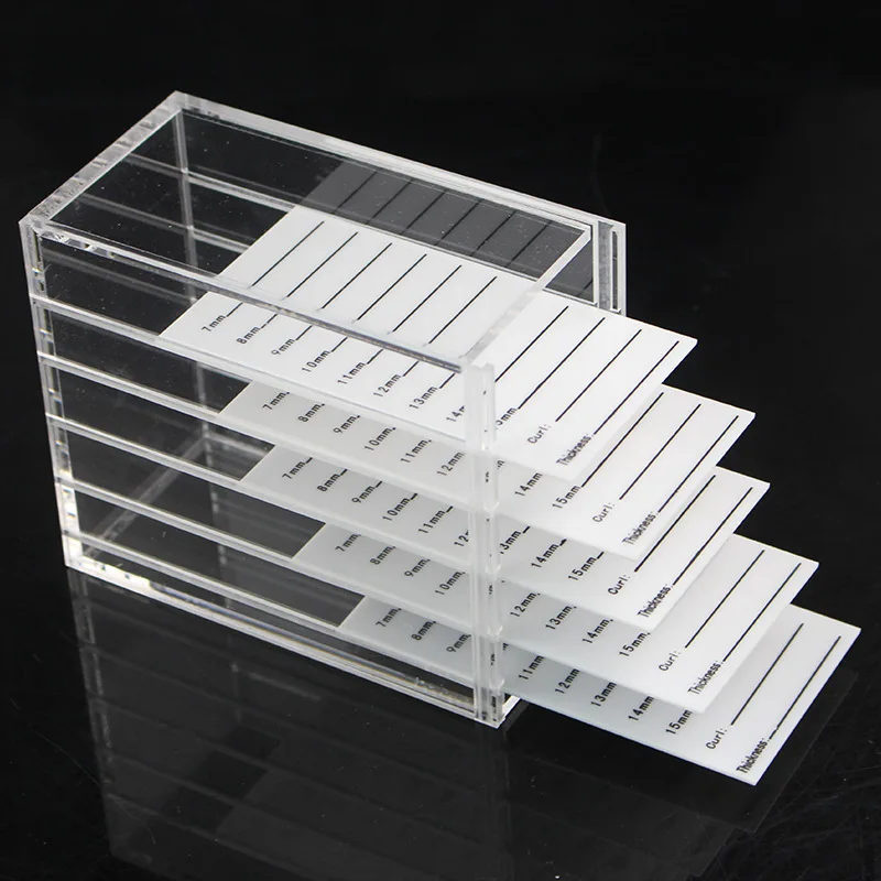 Прозрачна Акрилна Кутия за съхранение на присадени на миглите, многослоен кутия, обеци, Колие, Органични витрина за бижута0
