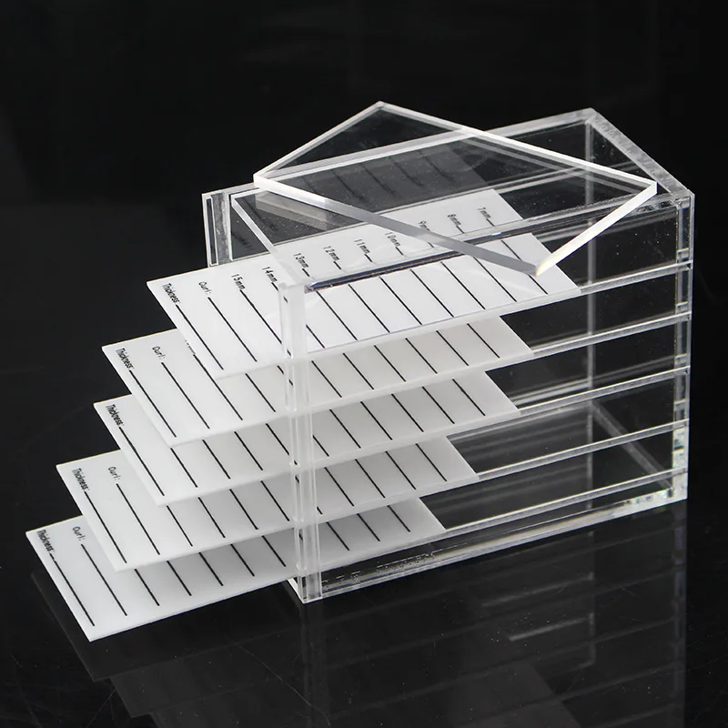 Прозрачна Акрилна Кутия за съхранение на присадени на миглите, многослоен кутия, обеци, Колие, Органични витрина за бижута2