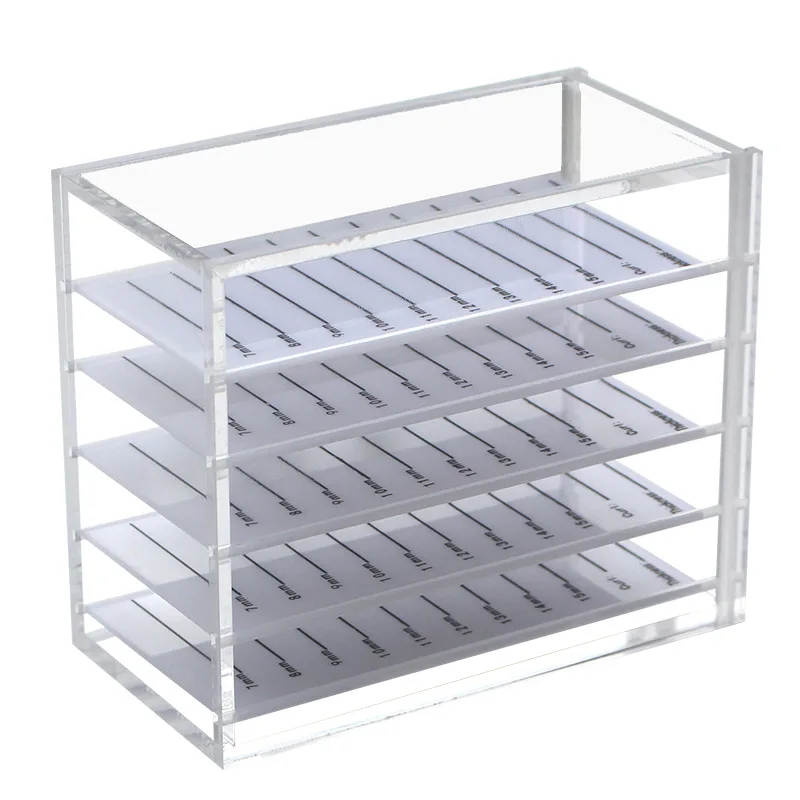 Прозрачна Акрилна Кутия за съхранение на присадени на миглите, многослоен кутия, обеци, Колие, Органични витрина за бижута3