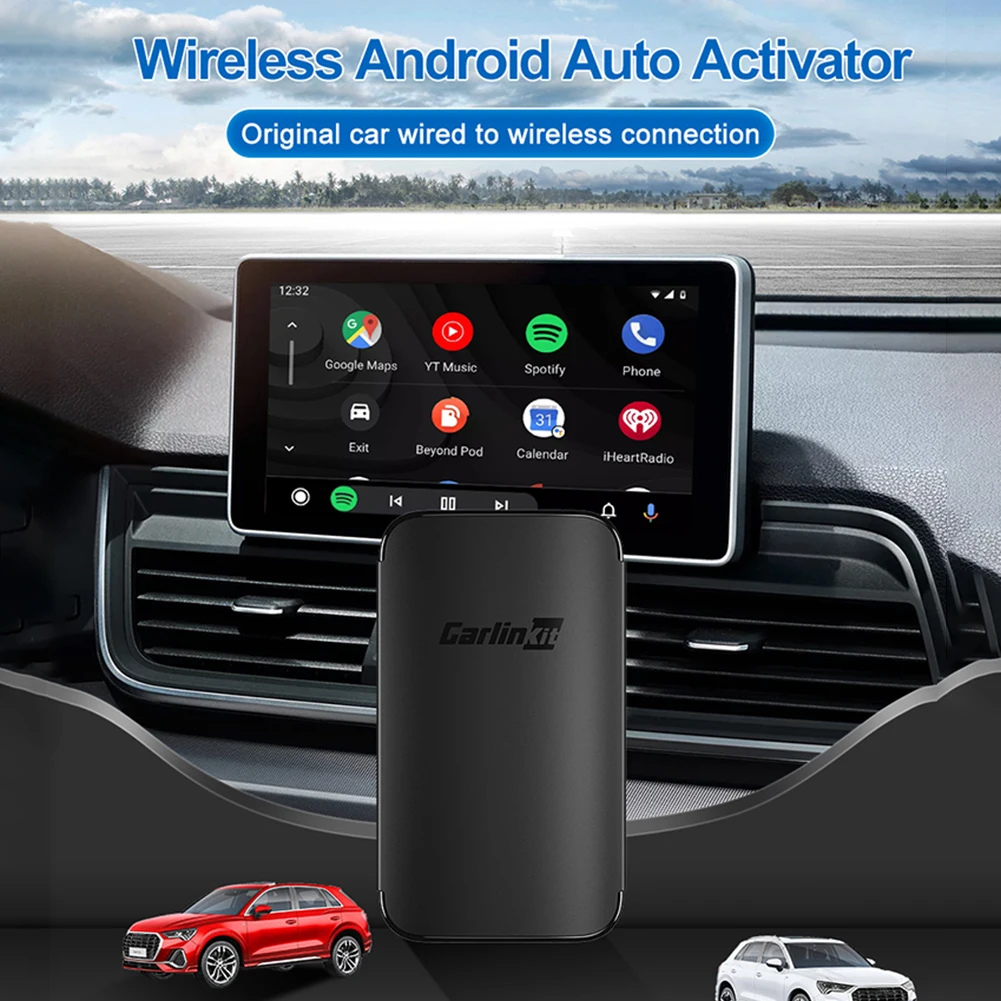 Безжичен адаптер Carplay Carlinkit Android Auto System Box, plug към безжична мрежа, аксесоари за автомобил на мултимедиен плеър1
