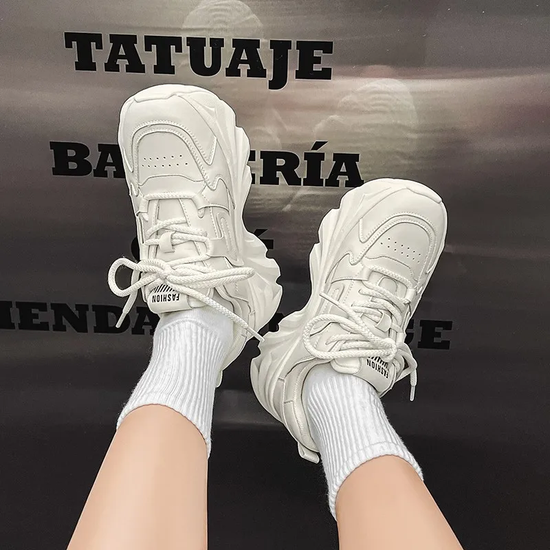 2023 Дамски Обувки, Масивна Маратонки с дебела Подметка, Модни и Ежедневни Бели Дамски Обувки, Обувки на платформа, Дамски Zapatillas Mujer3