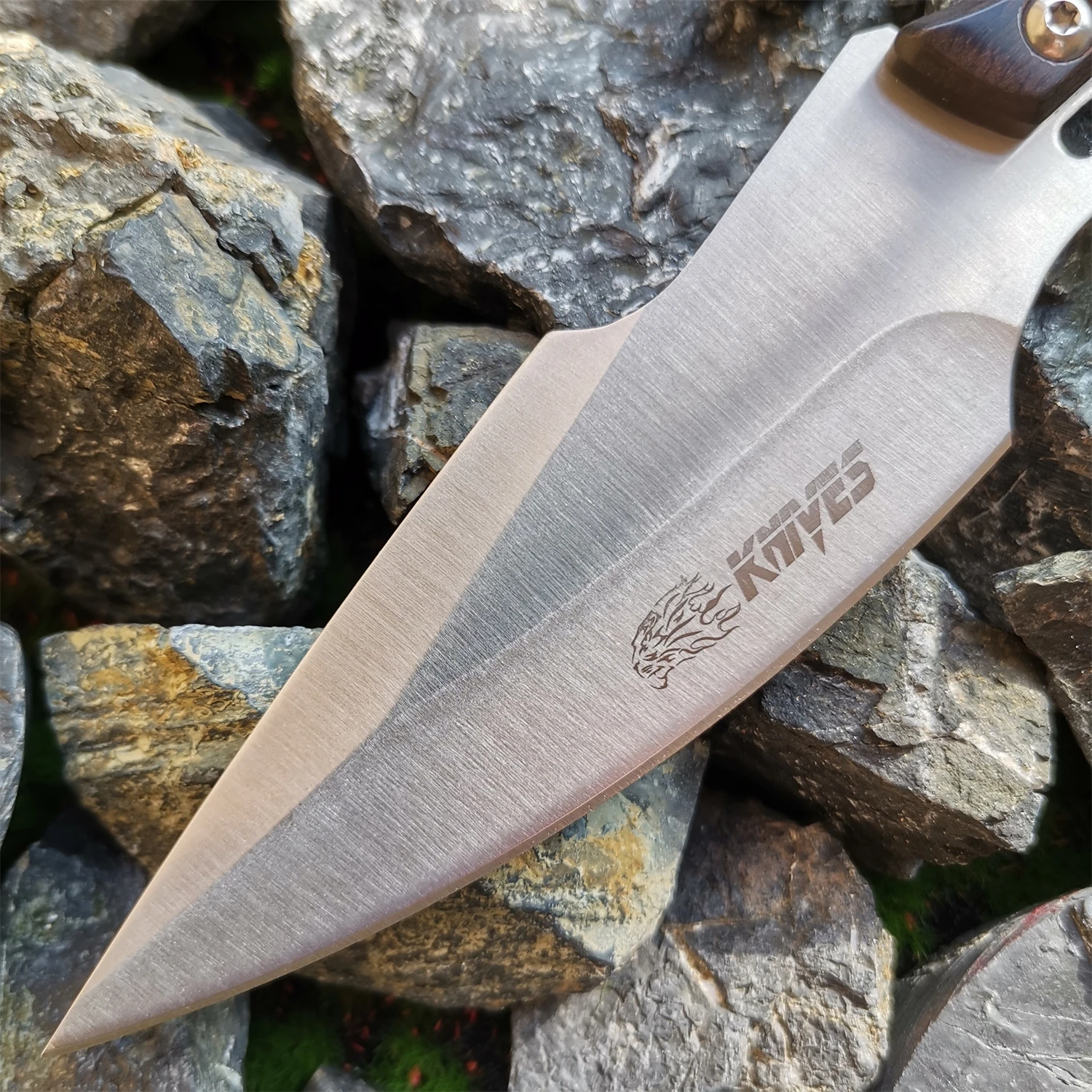 Прав нож с фиксирано острие, дървена дръжка, инструмент за оцеляване на открито, ловен EDC инструмент, походный нож, прав нож2