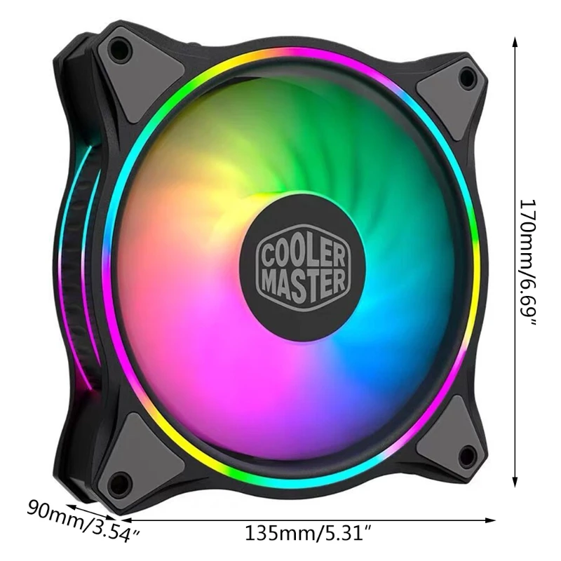 3 в 1 MF120 120 мм двоен контур на 5/4Pin Адресуемое RGB осветление CPU Cooler Master вентилатора за охлаждане Cooler Радиатор Воден заменя фенове5