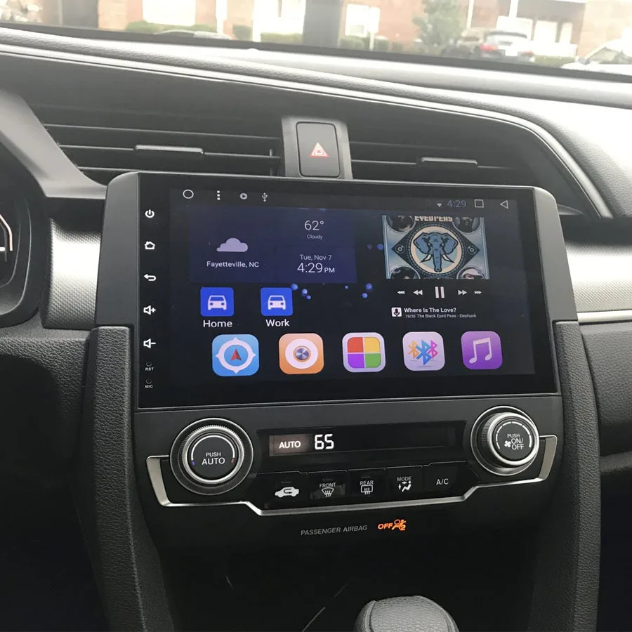 10-инчов Автомобилен Радиоприемник За Honda CIVIC 2016-2021 Android Auto Автомобилен Мултимедиен Плейър GPS Навигация Carplay WIFI 4G DVD Главното устройство0