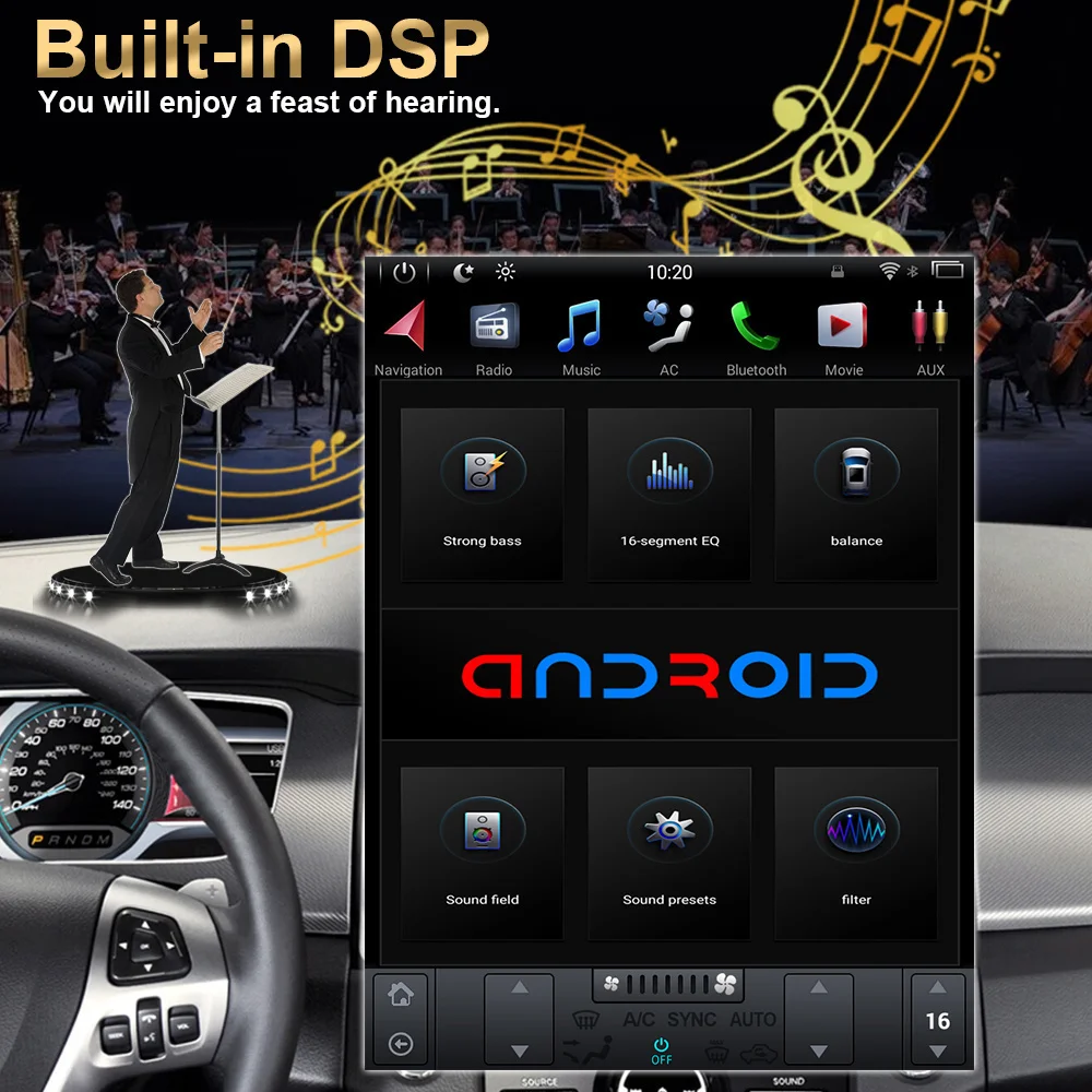 10-инчов Автомобилен Радиоприемник За Honda CIVIC 2016-2021 Android Auto Автомобилен Мултимедиен Плейър GPS Навигация Carplay WIFI 4G DVD Главното устройство5
