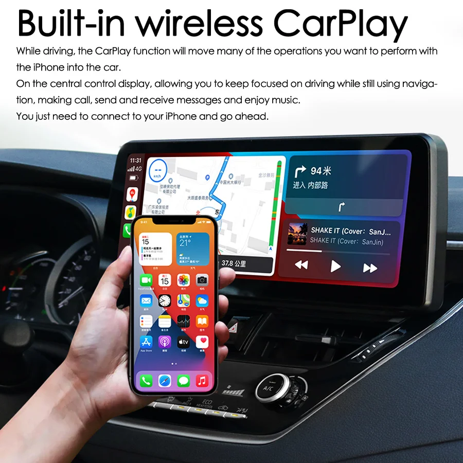 12,3 инча Радио 8 + 256G Android 13 За Toyota Corolla 2018 2021 2022 Автомобилен Мултимедиен Плейър GPS Навигация Carplay DSP Звук2