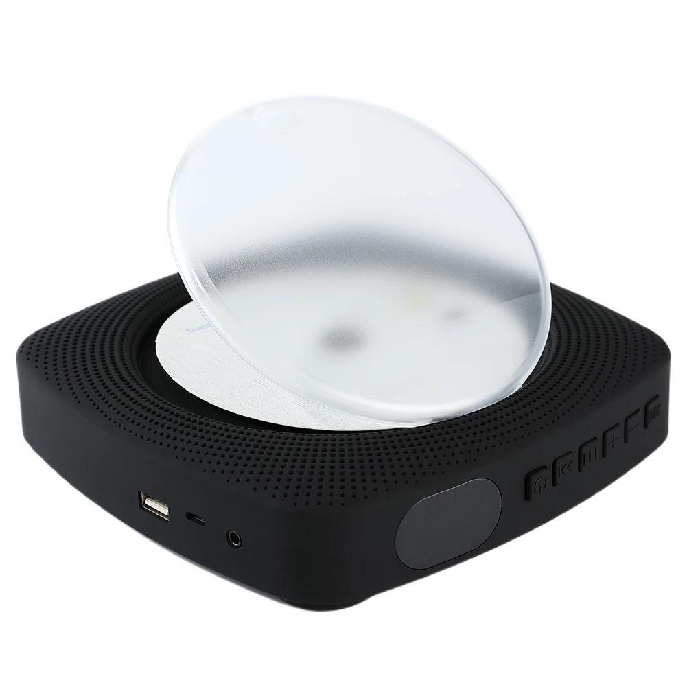 Настолен / стенен CD-плейър с пылезащитным покритие, led дигитален дисплей, дистанционно управление, съвместими с Bluetooth 5.0, Поддържа USB FM радио5