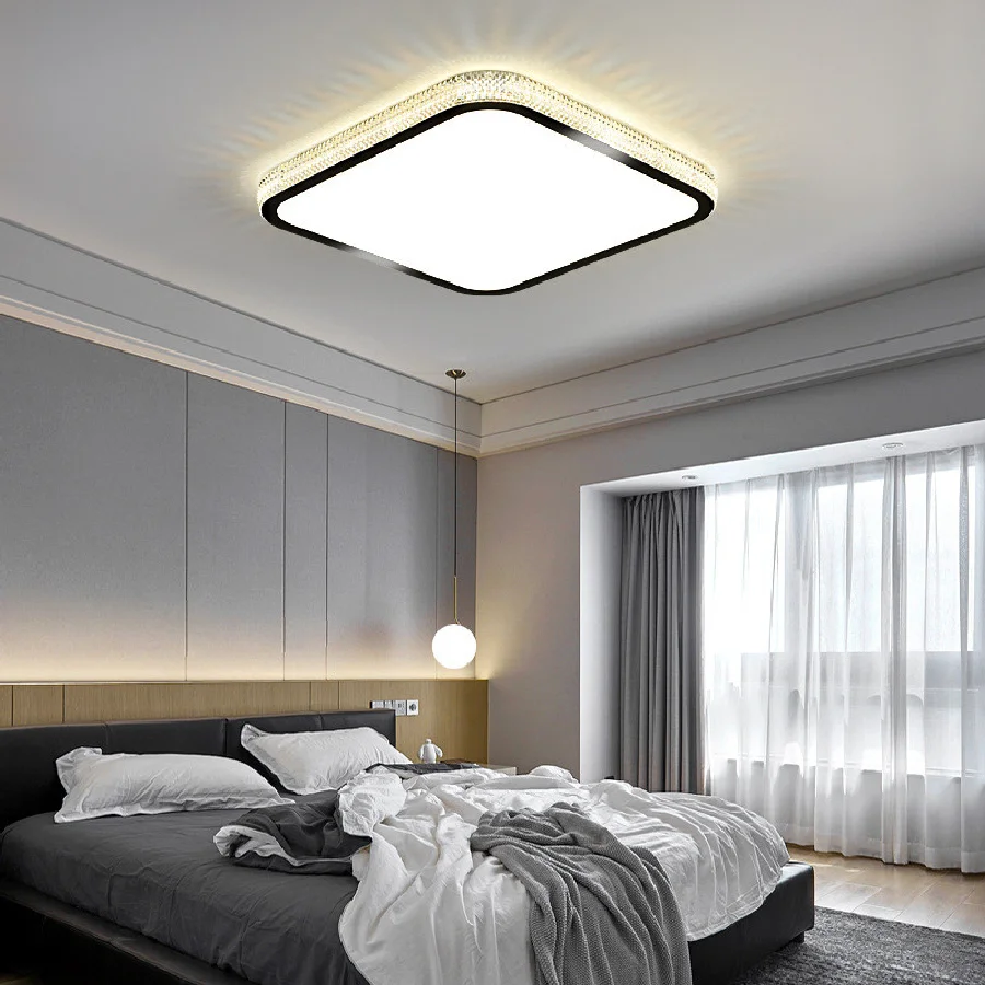 Модерен тавана лампа за спални, скандинавски осветление, плафониери за всекидневната, осветление спални, ярки светлини за спални1
