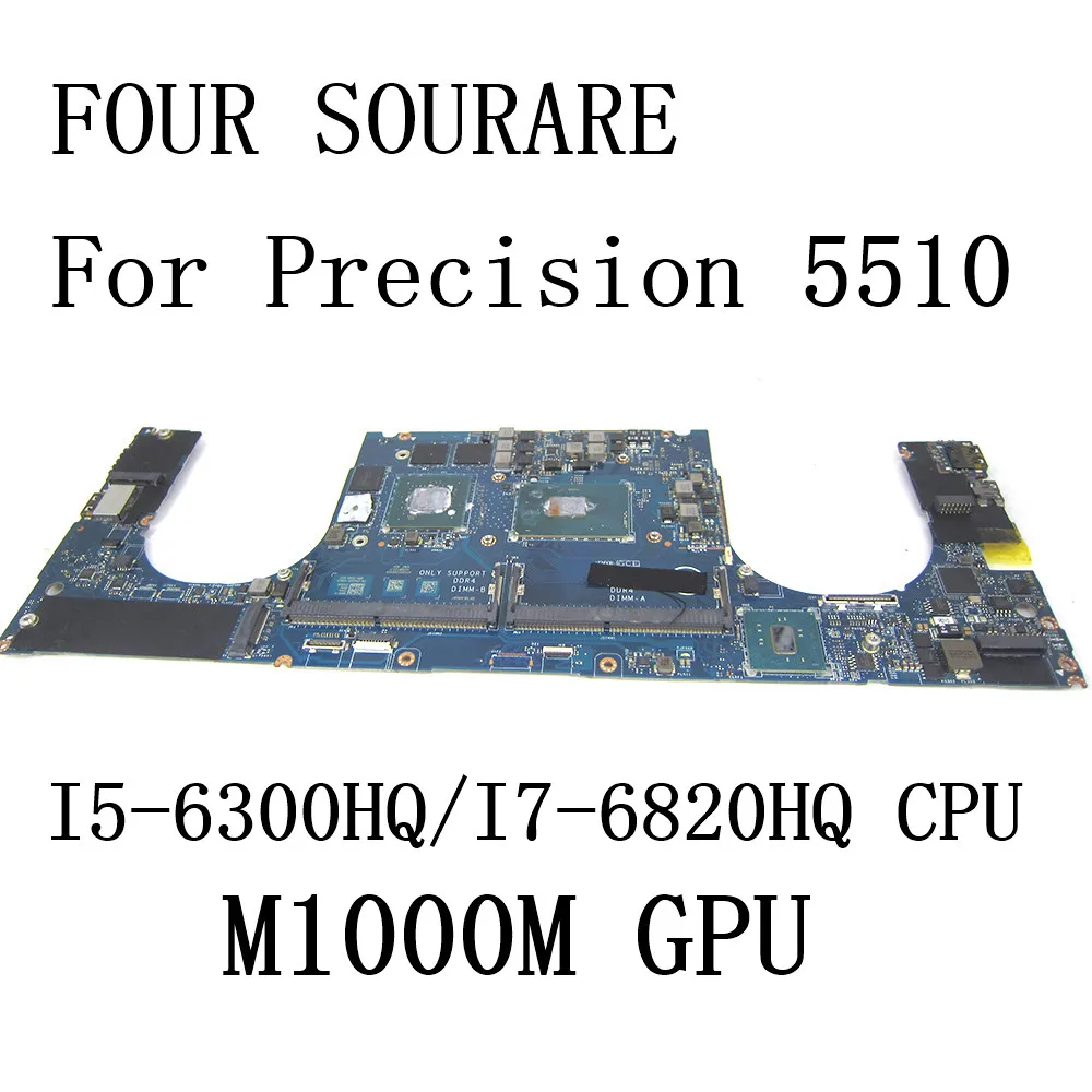 За лаптоп Dell Precision 5510 дънна Платка с процесор I5-6300HQ/I7-6820HQ M1000M GPU LA-C361P дънната Платка0