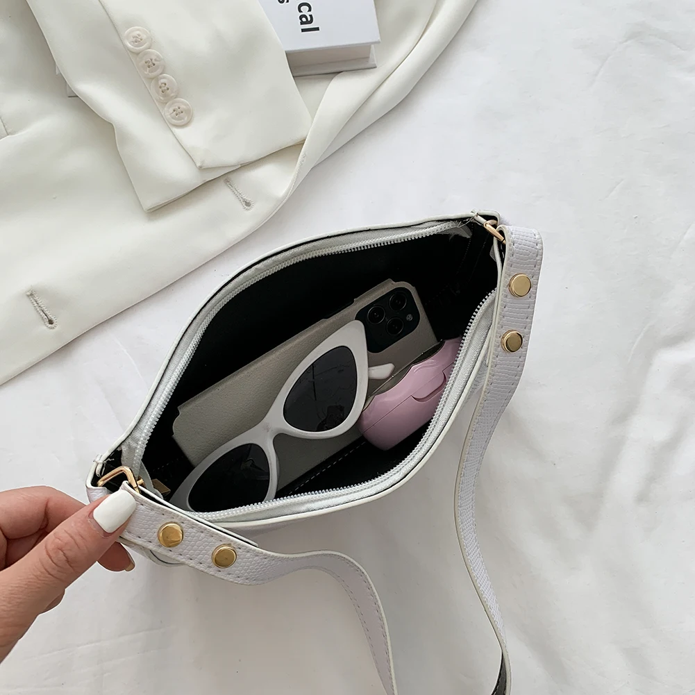 Модни дамски чанти през рамо с шарени гущери, малка чанта за подмишниците, изкуствена кожа, ежедневни универсални женски обикновена чанта, портфейл4