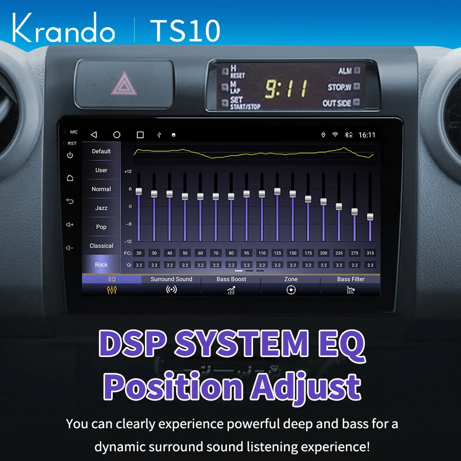 Krando Android 11.0 за Toyota Land Cruiser 2007-2020 Авто радио DVD Мултимедиен плейър GPS Навигация Авторадио3