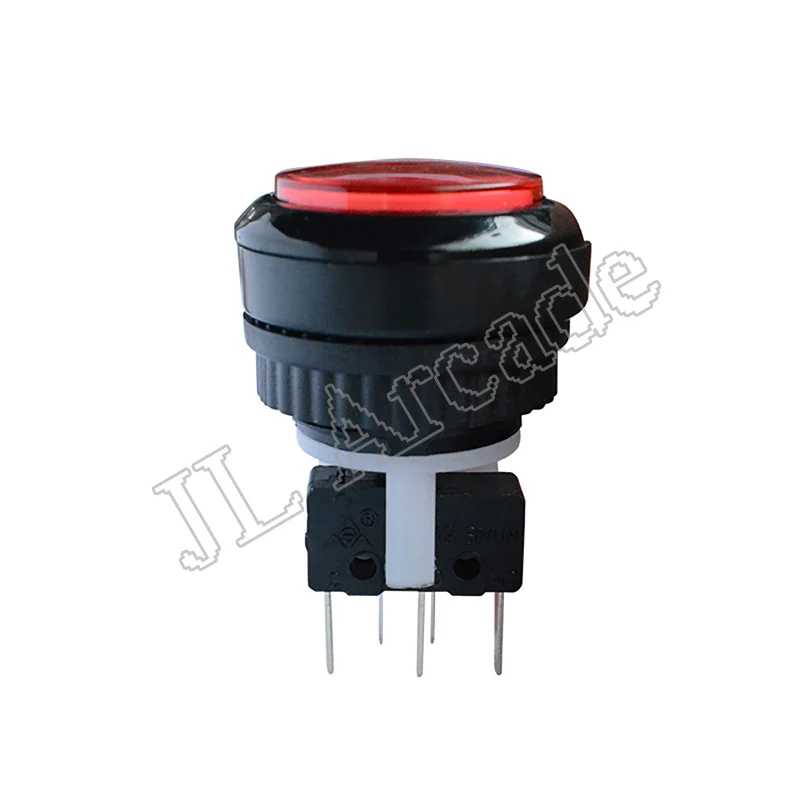 1 бр. led бутон за аркадна игра конзола с микропереключателем， 28 мм кръгъл аркадна бутона с подсветка3