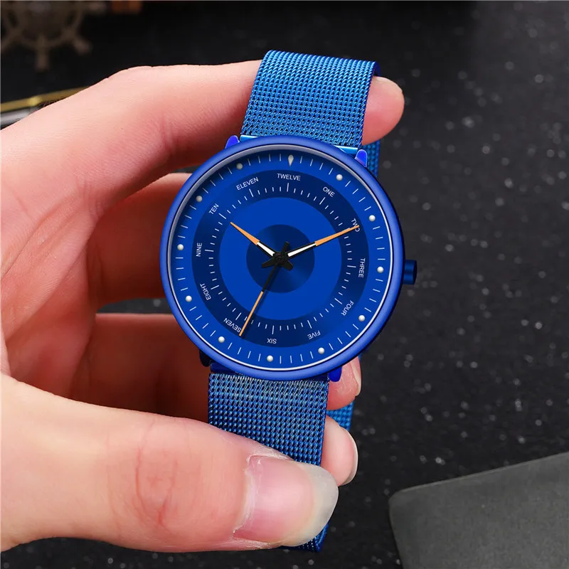 2023 Минималистичные модерен мъжки часовник-тънки бизнес светещи класически кварцов часовник с мрежесто каишка от неръждаема стомана Relogio Masculino1