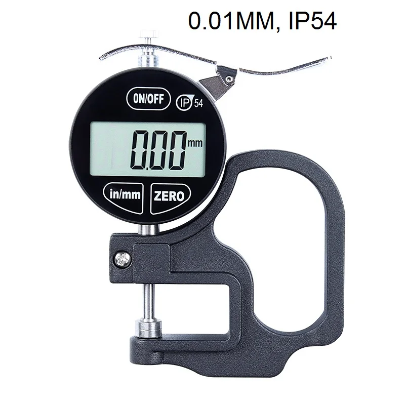 0-25 Мм, 30 мм IP54 маслостойкий и прахоустойчив цифров дебелометрия индустриален клас за измерване на дебелината на хартия кожена филм teste2