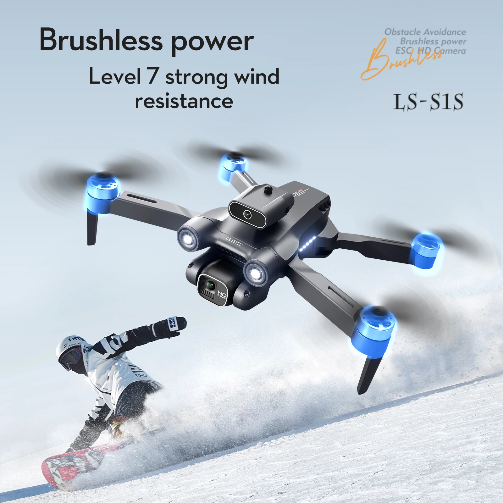 Нов Оранжев мини-дрон S1S с професионална HD камера 4k, 360-градусная въздушна фотография препятствия, бесщеточный моторници квадрокоптер2