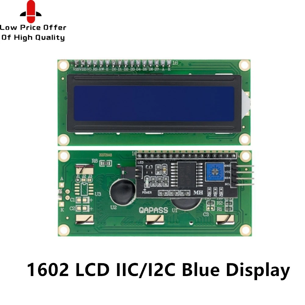 LCD1602 1602 LCD Модул Синьо/Жълто-Зелен Екран 16x2 знаков LCD дисплей PCF8574T PCF8574 IIC I2C Интерфейс 5 за arduino2