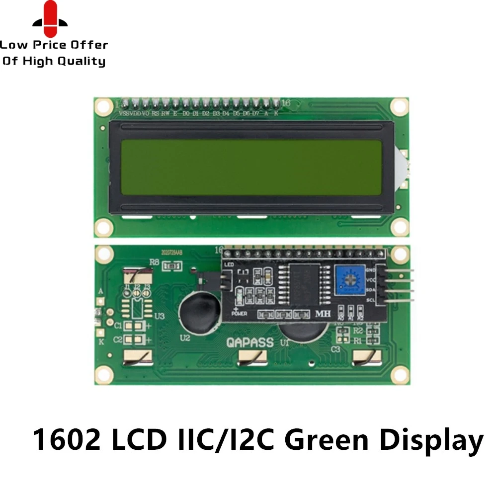LCD1602 1602 LCD Модул Синьо/Жълто-Зелен Екран 16x2 знаков LCD дисплей PCF8574T PCF8574 IIC I2C Интерфейс 5 за arduino3