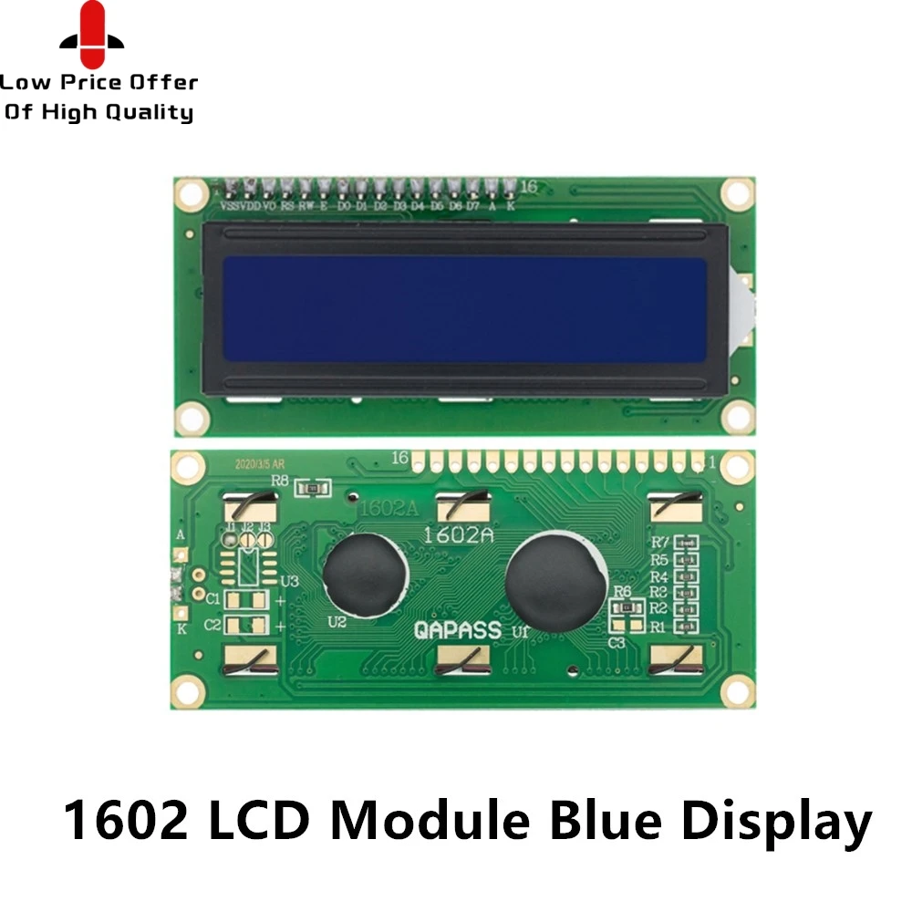 LCD1602 1602 LCD Модул Синьо/Жълто-Зелен Екран 16x2 знаков LCD дисплей PCF8574T PCF8574 IIC I2C Интерфейс 5 за arduino5