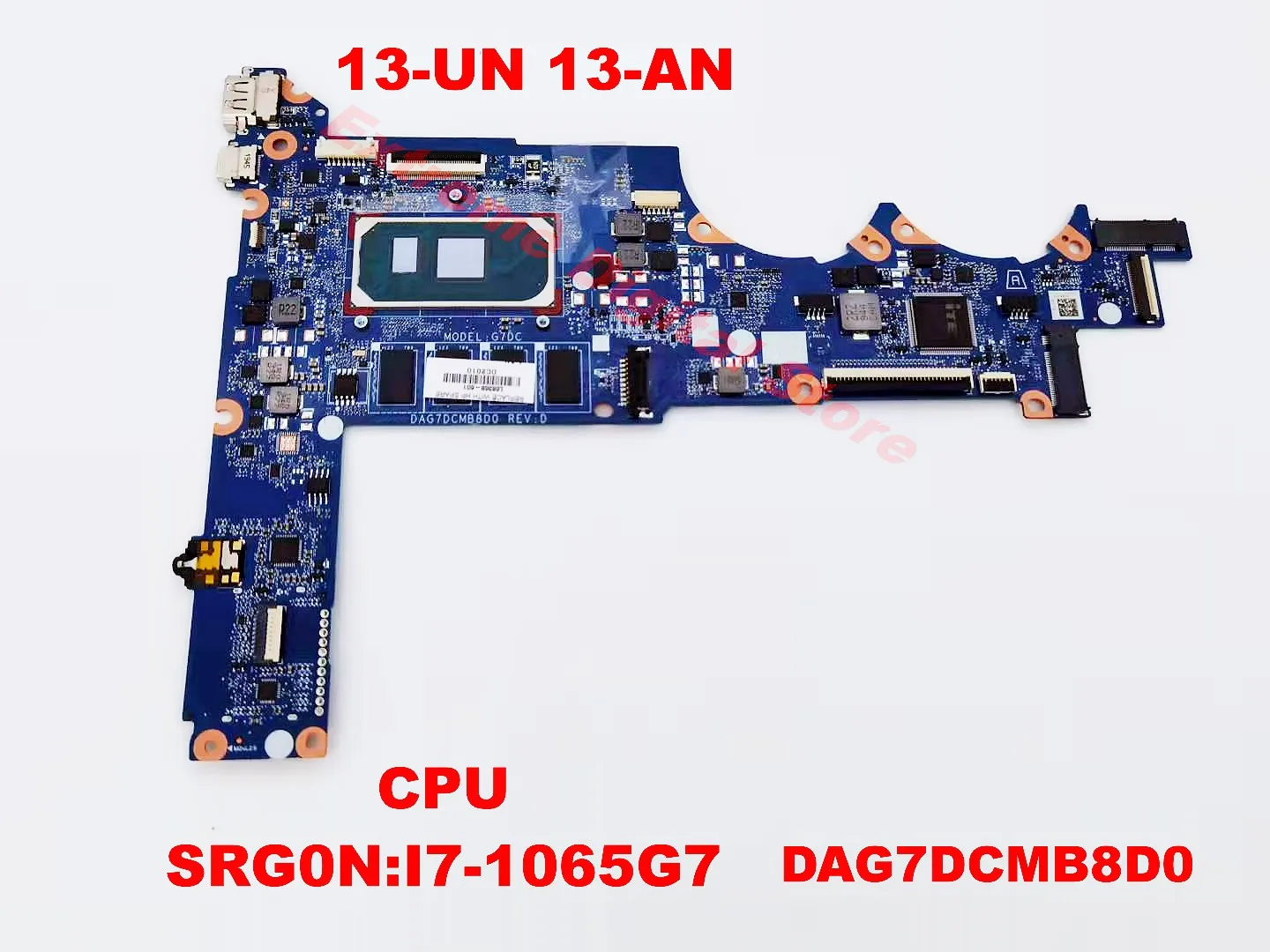 Нова дънна платка dag7dcmb8d0 подходящ за лаптоп HP 13-un 13-an Процесор: i7-1065G7 8G 100% тест преди изпращането на ред0