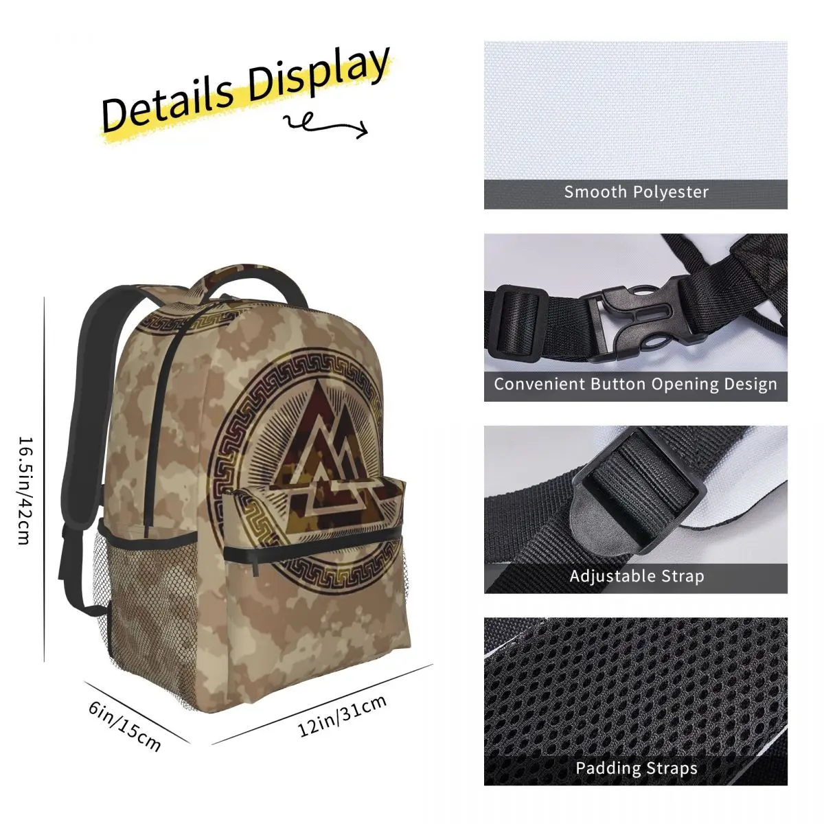 Раници Viking Warrior, ежедневни студентски училищна чанта с принтом, женски мъжки пътни чанти, раница за лаптоп2