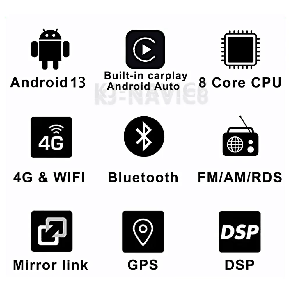 Android 13 За Suzuki Jimny 2018 2019 2020 Авто Радио Мултимедия Стерео Видео плейър GPS Навигация Carplay Auto DSP RDS 2Din DVD2