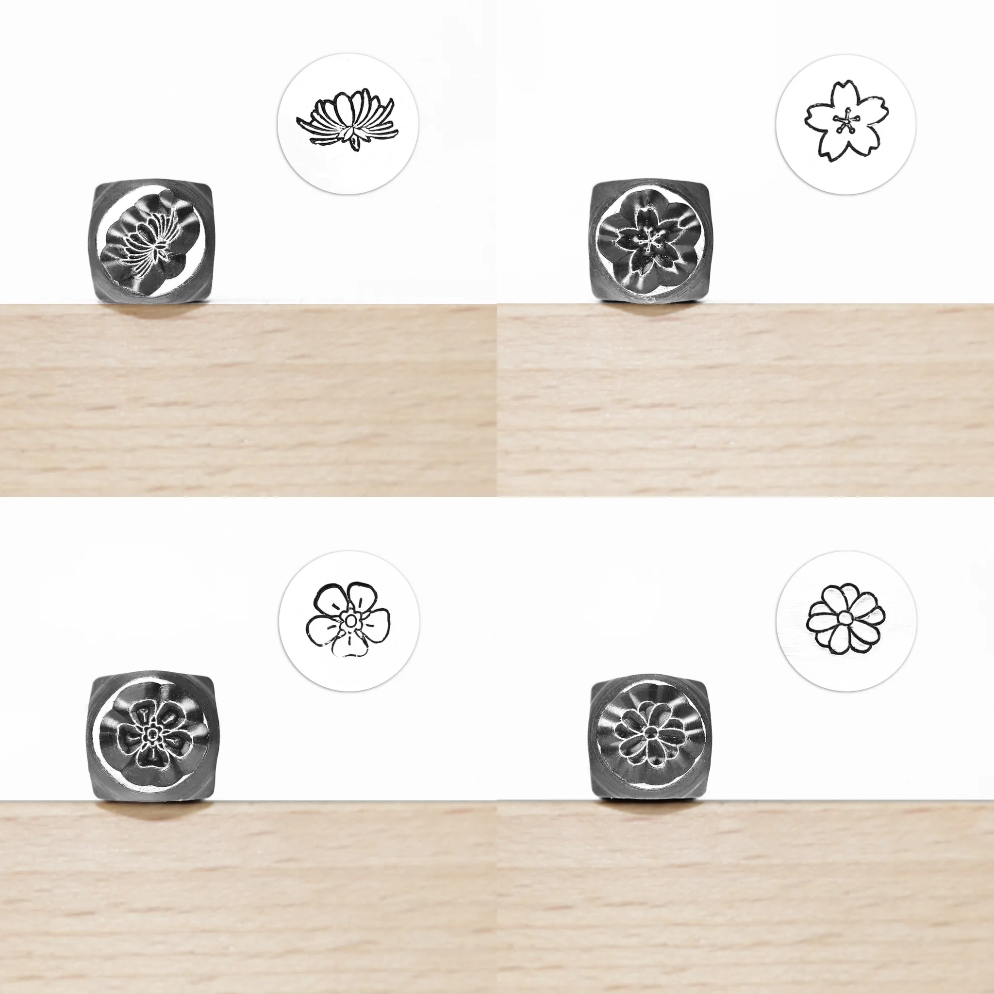 Аксесоари за бижута с метален релефни Цветя и пролет Метален дизайн на печата за метал, бижута (6 мм)5