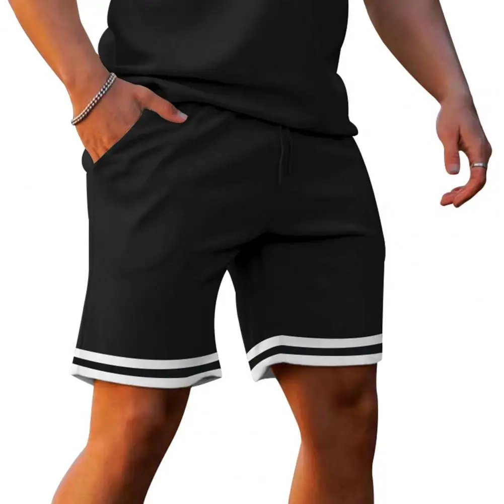 Спортни къси панталони с дължина до коляното, мъжка риза с отложным яка, комплект шорти, мъжки дрехи2