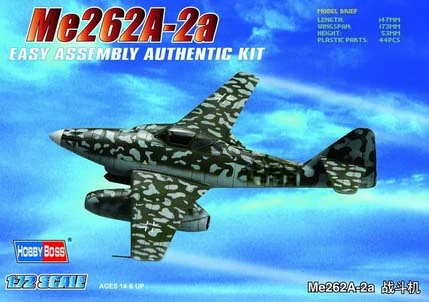 Hobbyboss 1/72 Германия Me 262A-2a боец Военен самолет Пластмасов отбор модел играчки 802480