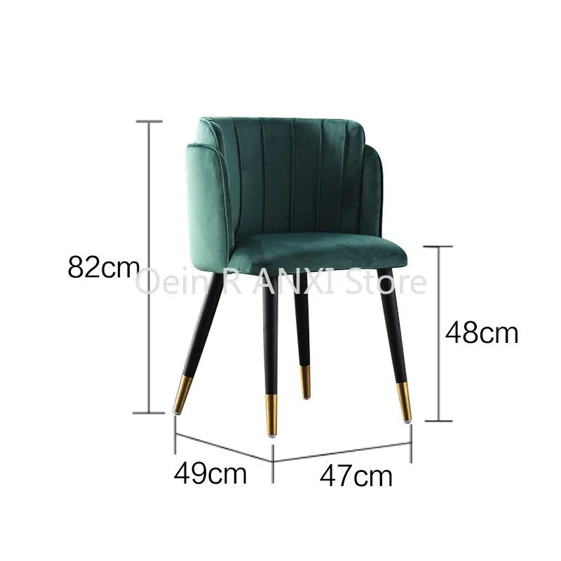 Трапезни столове за кухни и спални, скандинавски кадифе, Ергономични Луксозни трапезни столове, Дизайнерски, модерен Скрин Stuhl Home Furniture WKYZ0