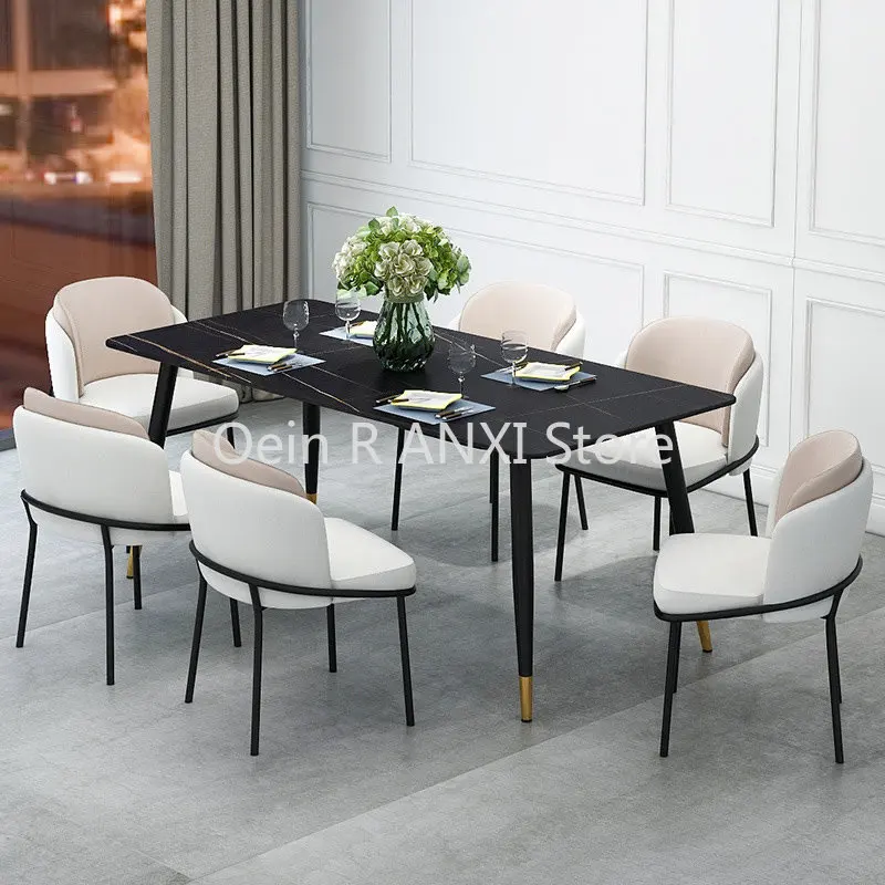 Трапезни столове за кухни и спални, скандинавски кадифе, Ергономични Луксозни трапезни столове, Дизайнерски, модерен Скрин Stuhl Home Furniture WKYZ4