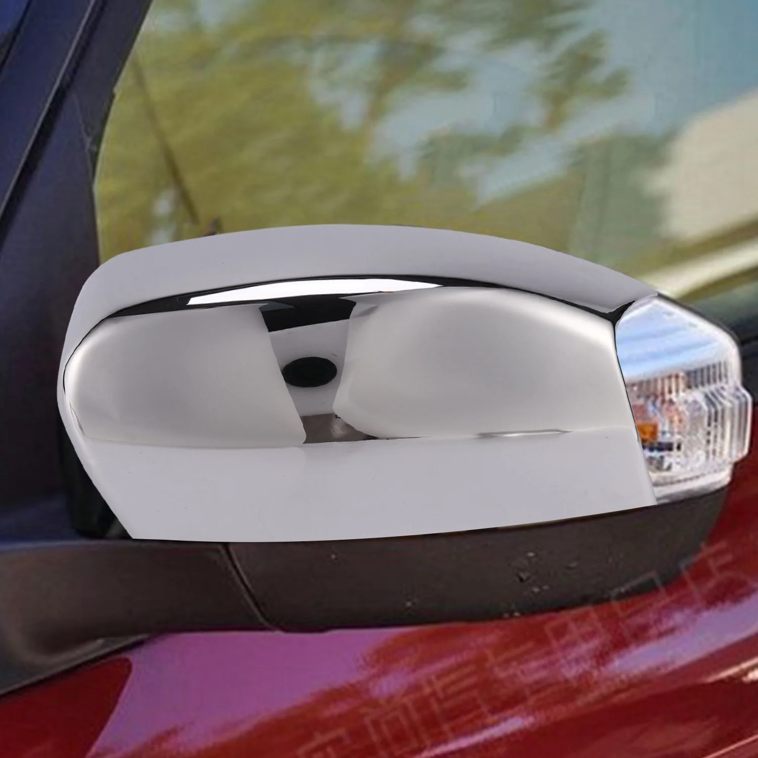 1 Чифт Огледала за обратно виждане от ABS-пластмаса, хромирана капачка на страничното огледало на колата за Ford S-MAX3