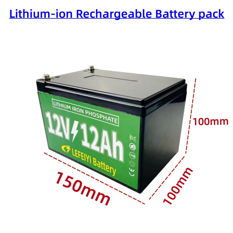 литиево-йонна батерия за электромобиля 12 В 12АЧ, 10-14,6 В, вграден BMS 30A с висок ток3
