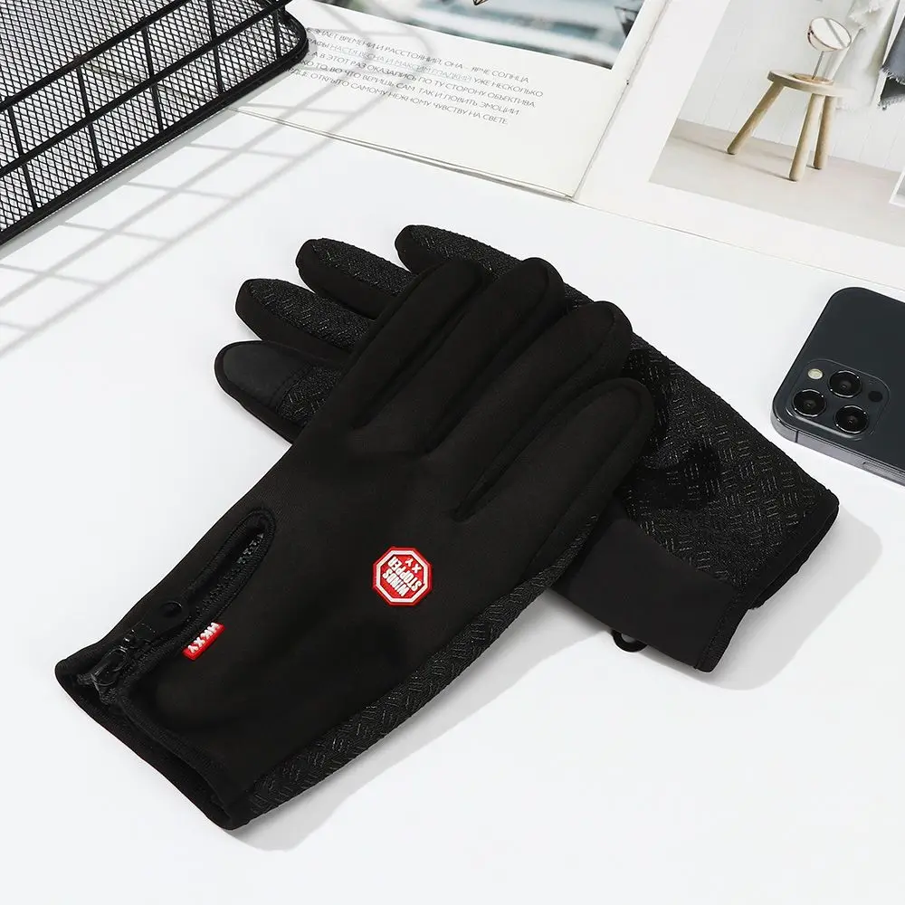 Минерални мъжки и женски мини ски ръкавици, велосипедни ръкавици, ръкавици с един пръст със сензорен екран, топли зимни ръкавици1