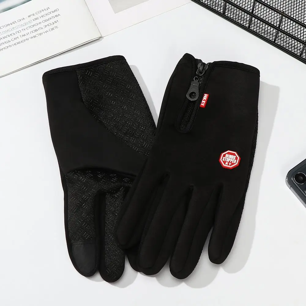 Минерални мъжки и женски мини ски ръкавици, велосипедни ръкавици, ръкавици с един пръст със сензорен екран, топли зимни ръкавици4