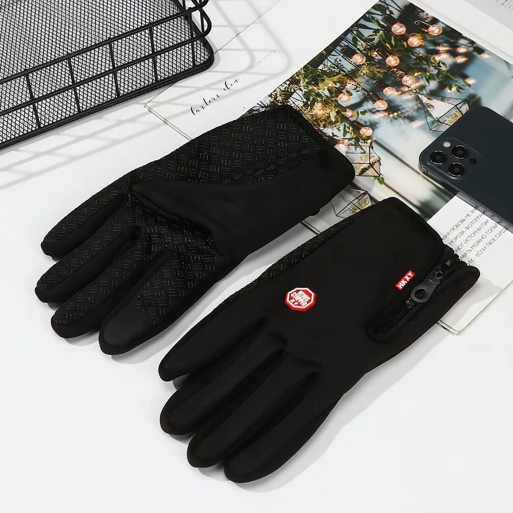 Минерални мъжки и женски мини ски ръкавици, велосипедни ръкавици, ръкавици с един пръст със сензорен екран, топли зимни ръкавици5