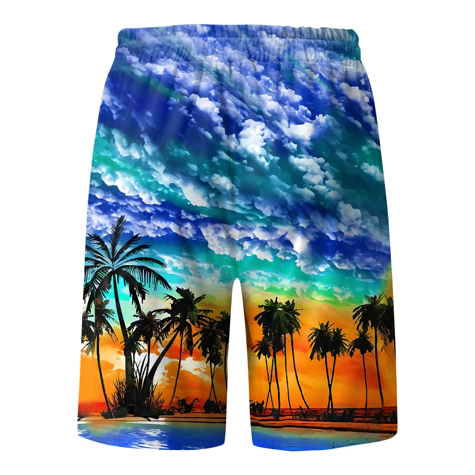 Мъжки Модни Хавайски Плажни Шорти с Принтом, плътно Прилепнали Спортни, Ежедневни Панталони, Панталони, Мъжки къси Панталони, Шорти за Плуване, Мъжки къси панталони, мъжки3