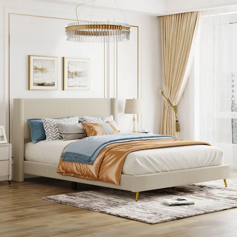 Лека луксозна елегантна вельветовая легло на платформата размер 