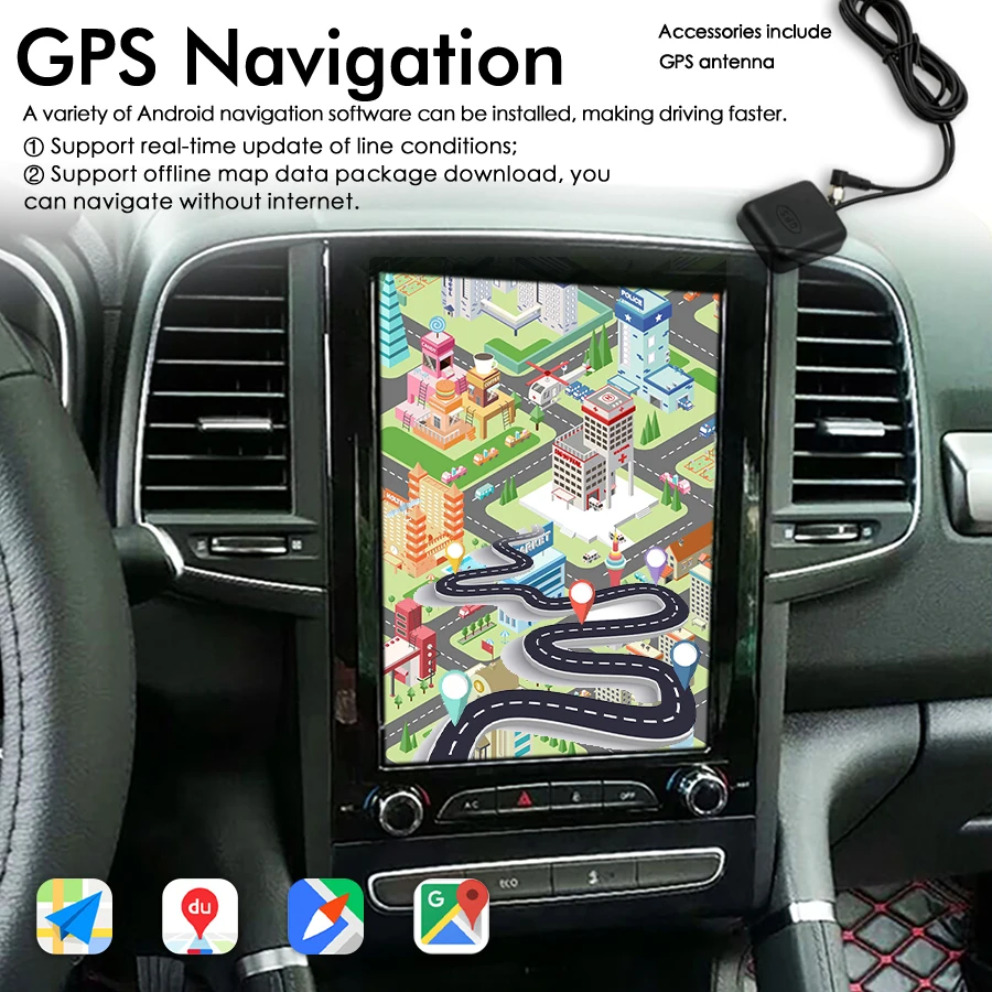 Авто Мултимедиен Плейър Tesla Screen Радио За Renault Megane Koleos Talisman Android 12 Стерео 2016-2019 GPS Главното Устройство2