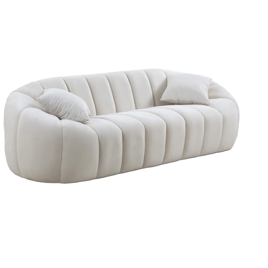 Модерен, 3-местен разтегателен диван с дълбоко канальным дрямка, кадифе диван Performance за хол/лаундж зона1