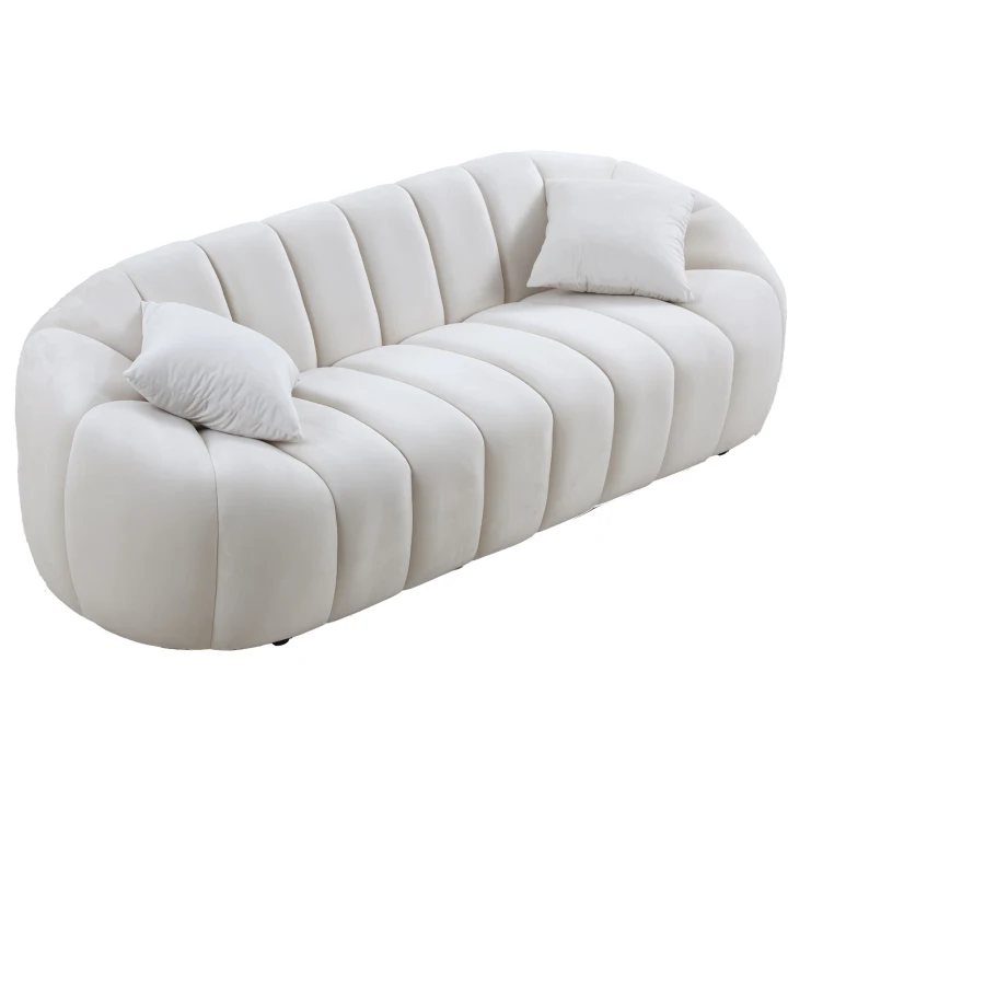 Модерен, 3-местен разтегателен диван с дълбоко канальным дрямка, кадифе диван Performance за хол/лаундж зона2