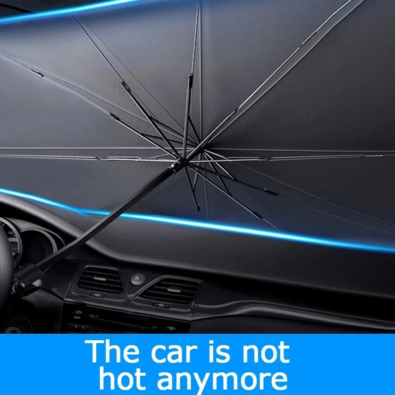 Авто специален слънцезащитен чадър на предното стъкло, сгъваеми преносими чадър, подходящ за перфектен автомобил, универсална защита от uv1