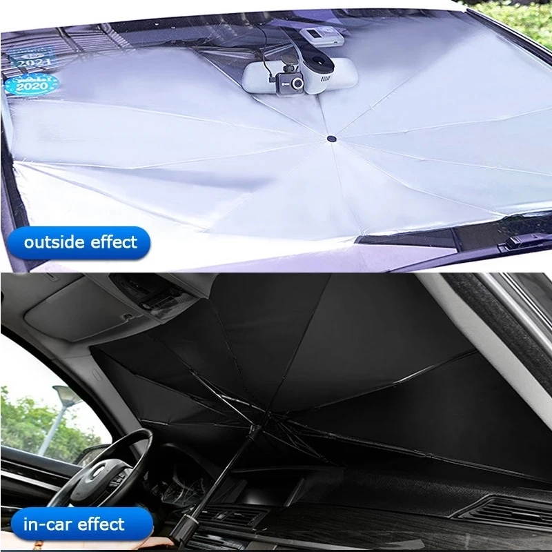 Авто специален слънцезащитен чадър на предното стъкло, сгъваеми преносими чадър, подходящ за перфектен автомобил, универсална защита от uv2