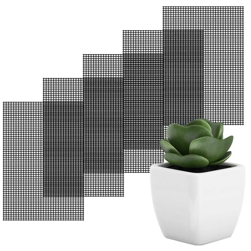 Дренажен екран за растенията, квадрати от фибростъкло, Преносима Запечатани Антикорозионна уплътнение за бонсай, мрежест подложка за саксия, Долна мрежест мат4