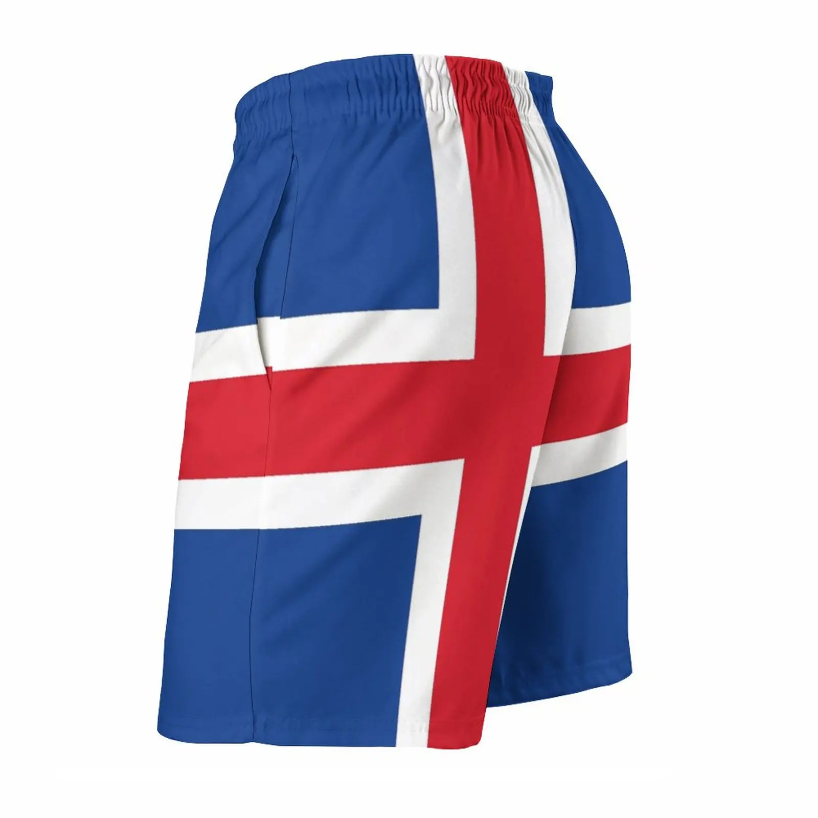 Аниме Мъжки плажни шорти Знаме на Исландия Свободни стрейчевые ежедневни графични реколта мъжки къси панталони Ежедневни регулируеми дишащи шорти на съвсем малък4